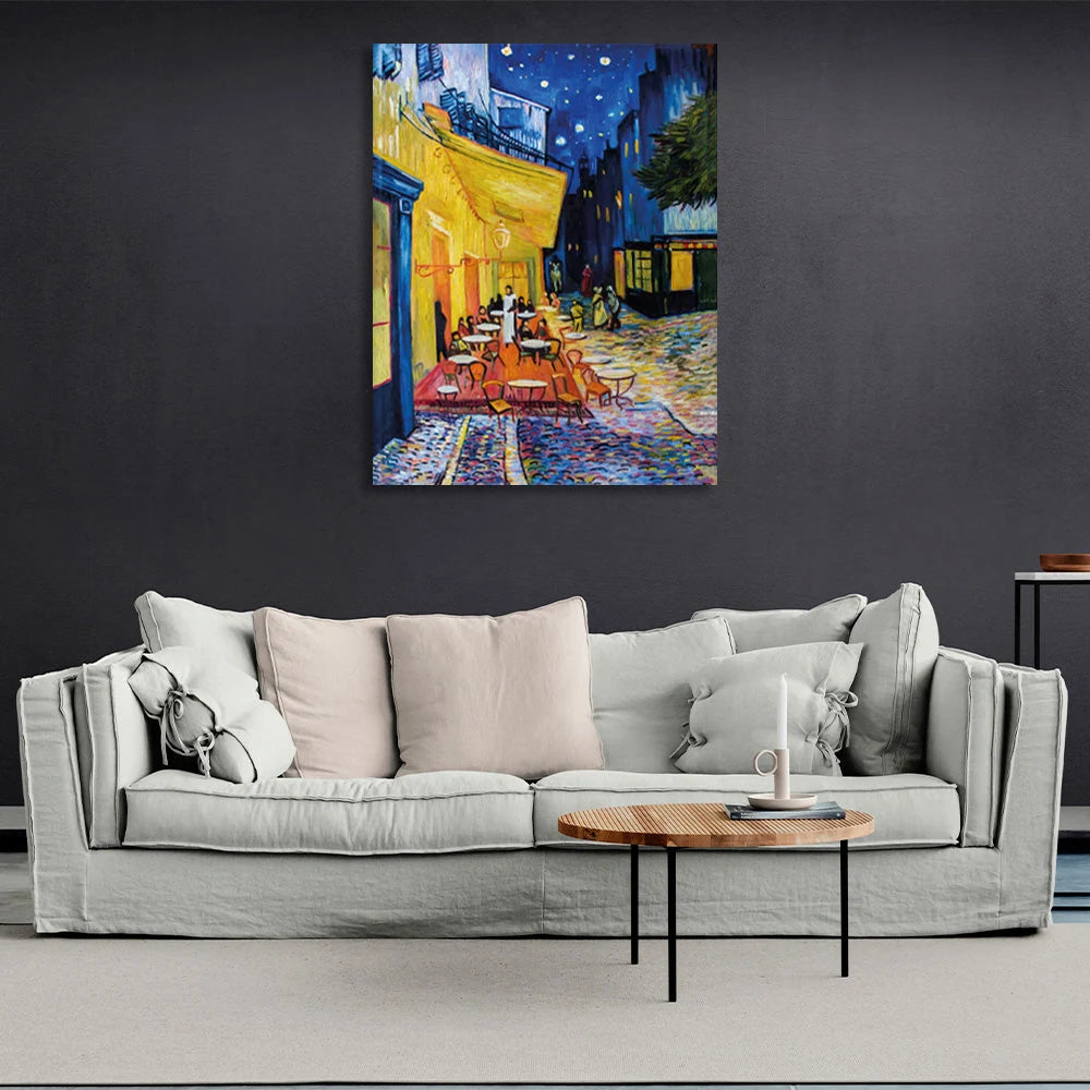 Cafe, Nachtterrasse von Vincent van Gogh, Reproduktion auf Leinwand, Kunstdruck