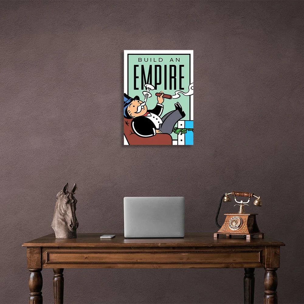 Build your empire Monopoly Canvas Wall Art Print