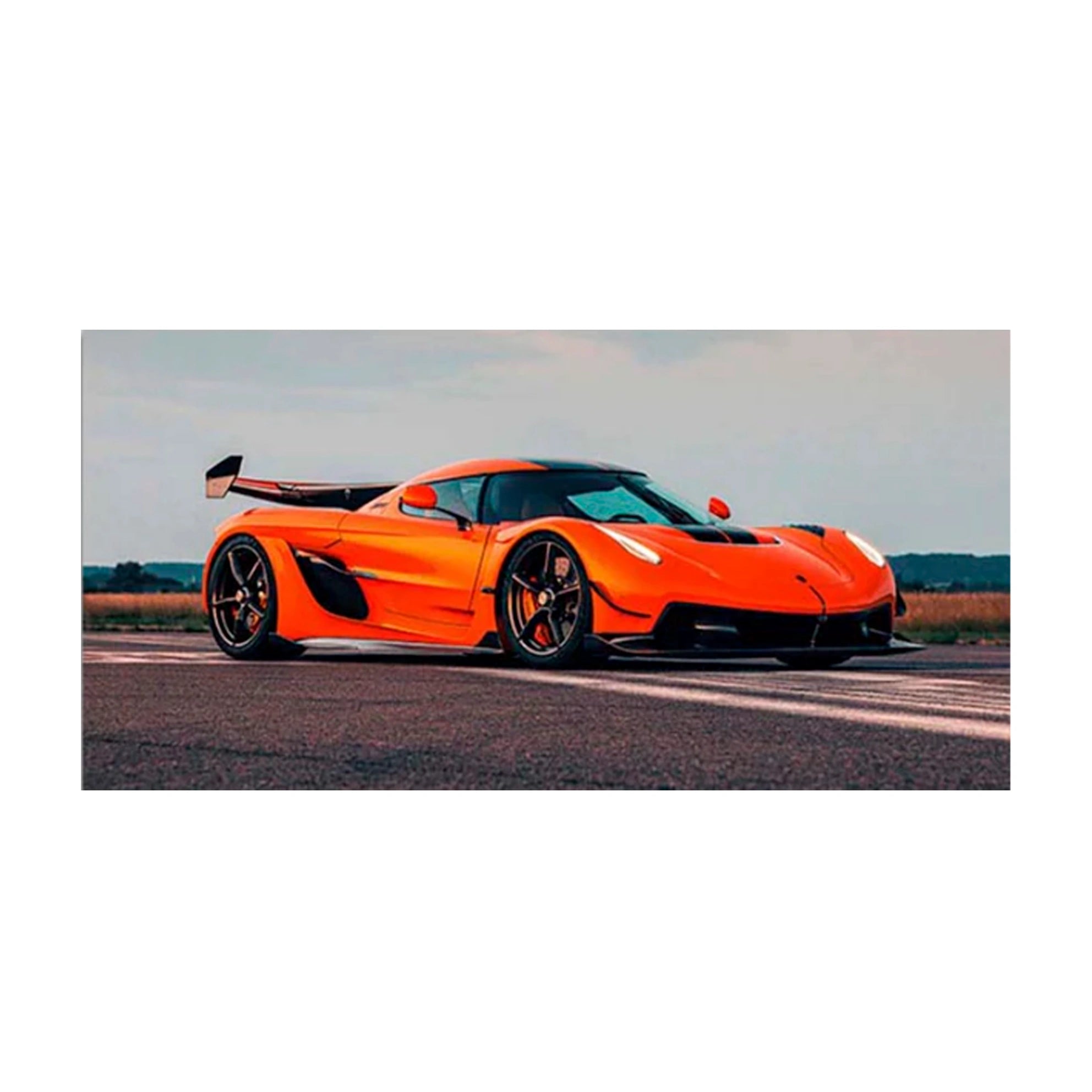Leinwandbild, Wandbild, Auto, Koenigsegg Jesko, Orange