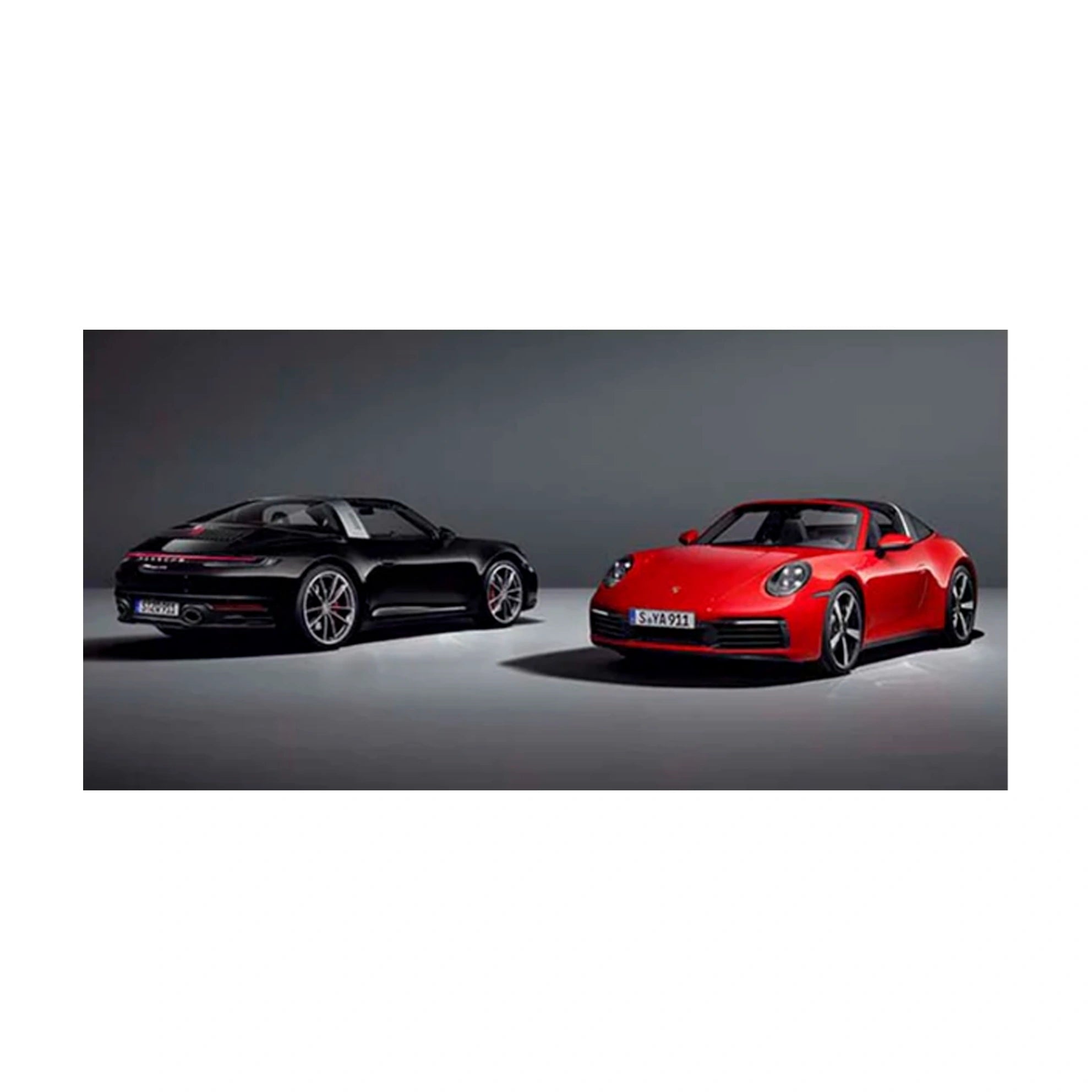 Leinwandbild, Wandbild, Auto, schwarz und rot, Porsche 911 Targa