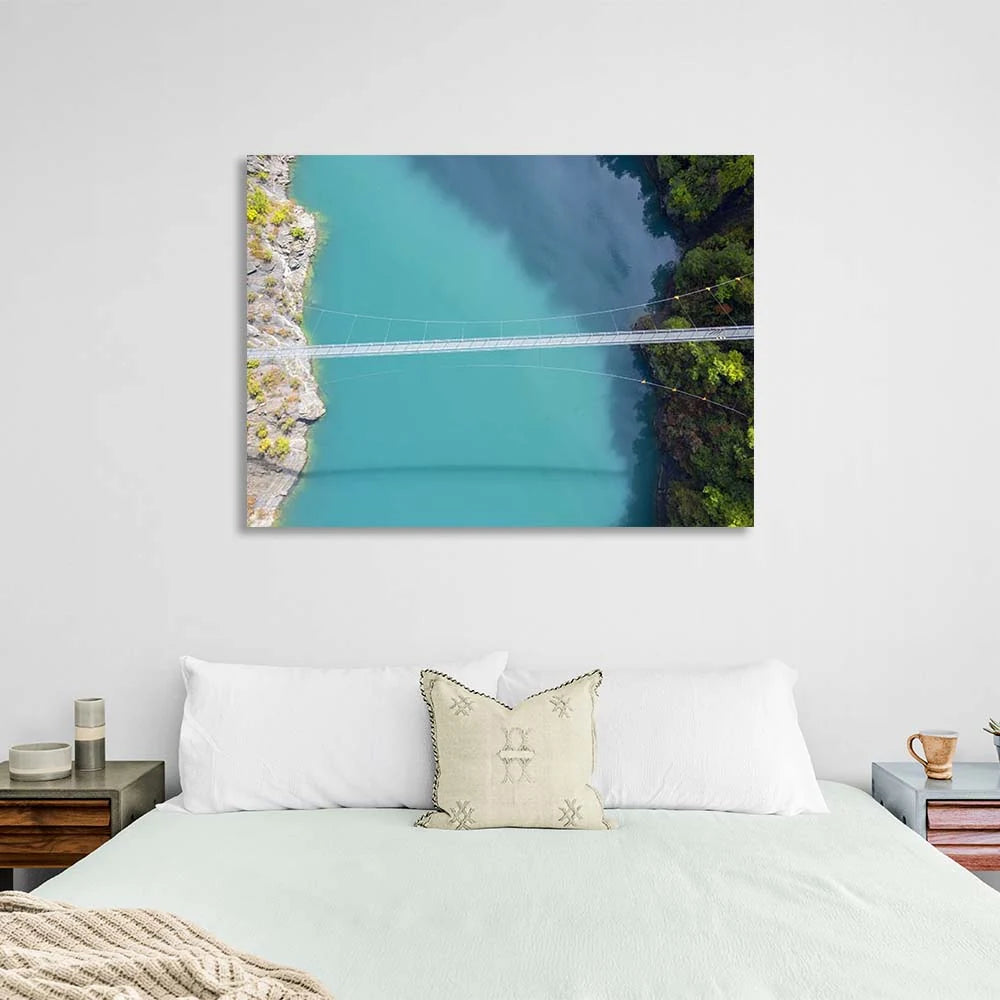 Leinwandbild Brücke über den Fluss