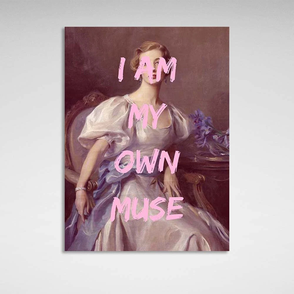 Kunstdruck auf Leinwand, Lady Grandi. Ich bin meine eigene Muse