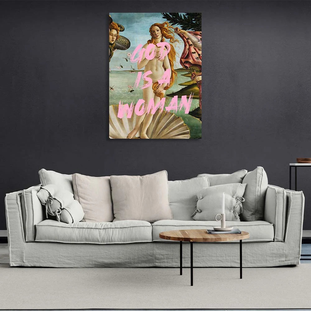 Kunstdruck auf Leinwand ist eine Frau