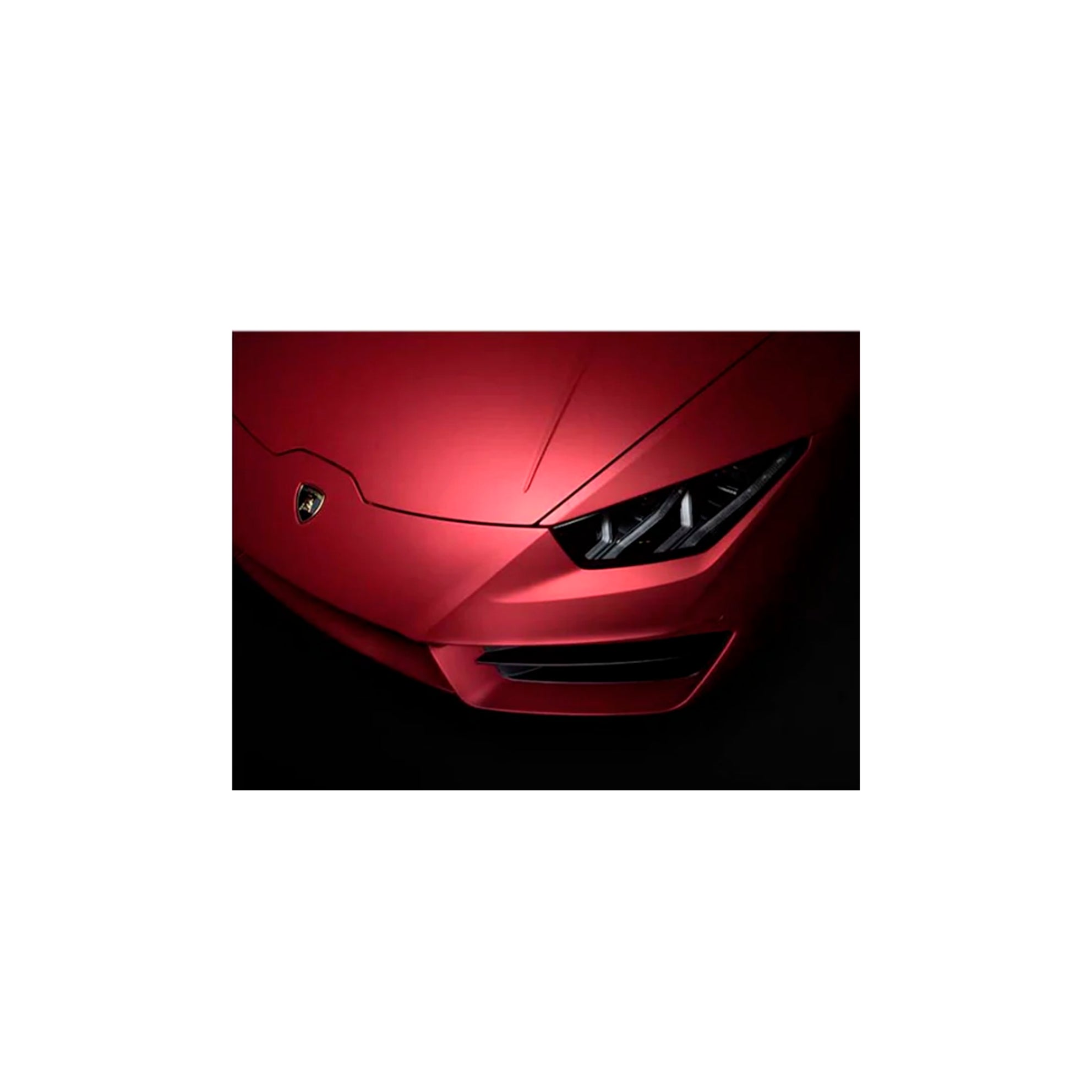 Leinwandbild, Wandbild, Frontscheinwerfer, roter Lamborghini