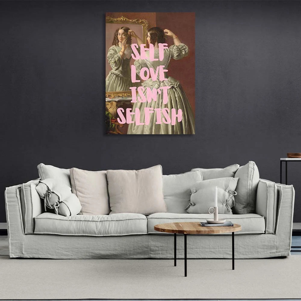 Kunstdruck auf Leinwand, Vanity Fair. Rette die Liebe.