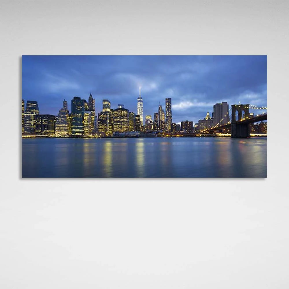 Leinwandbild Dämmerung in New York City