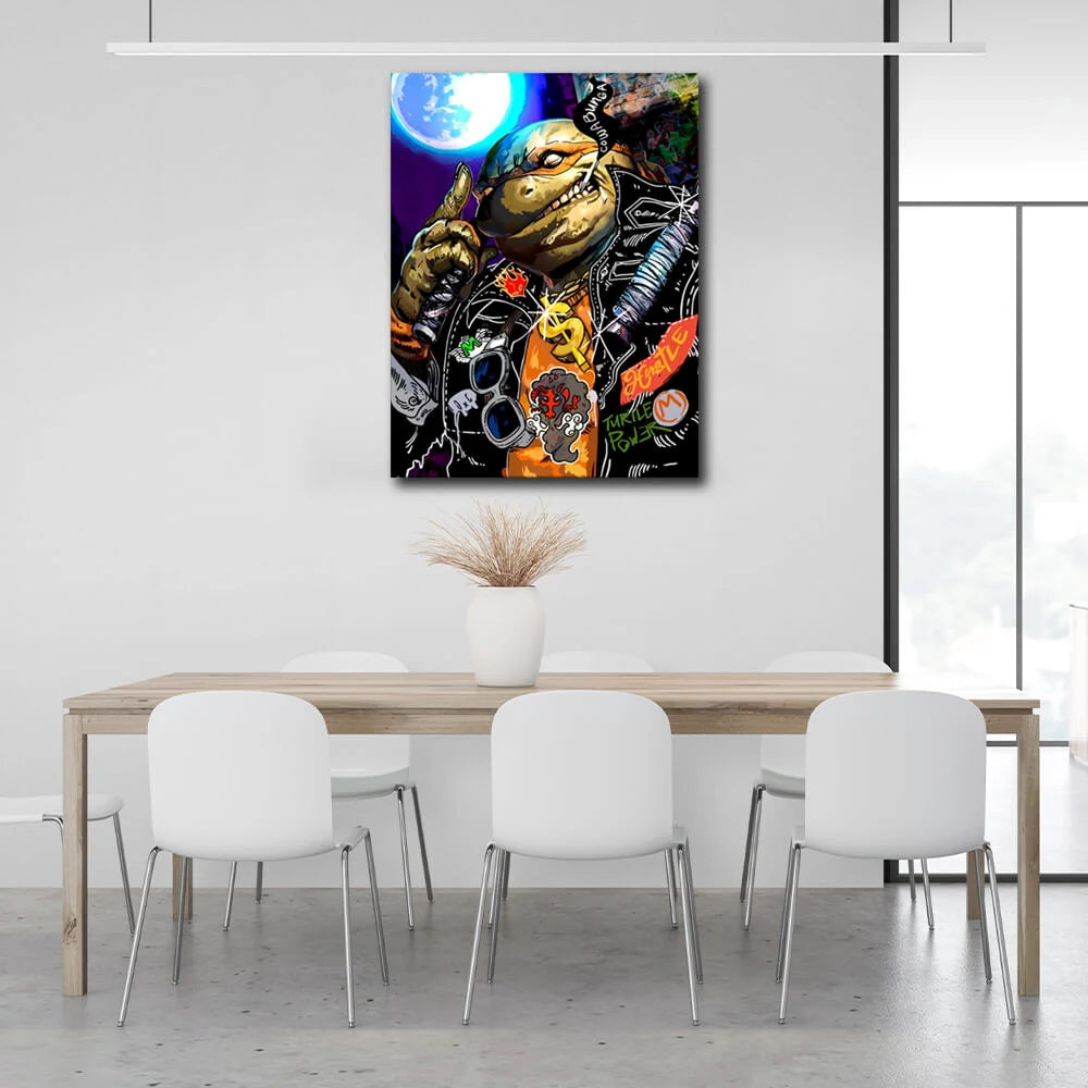 Cowabunga Motivational Canvas Wall Art Print