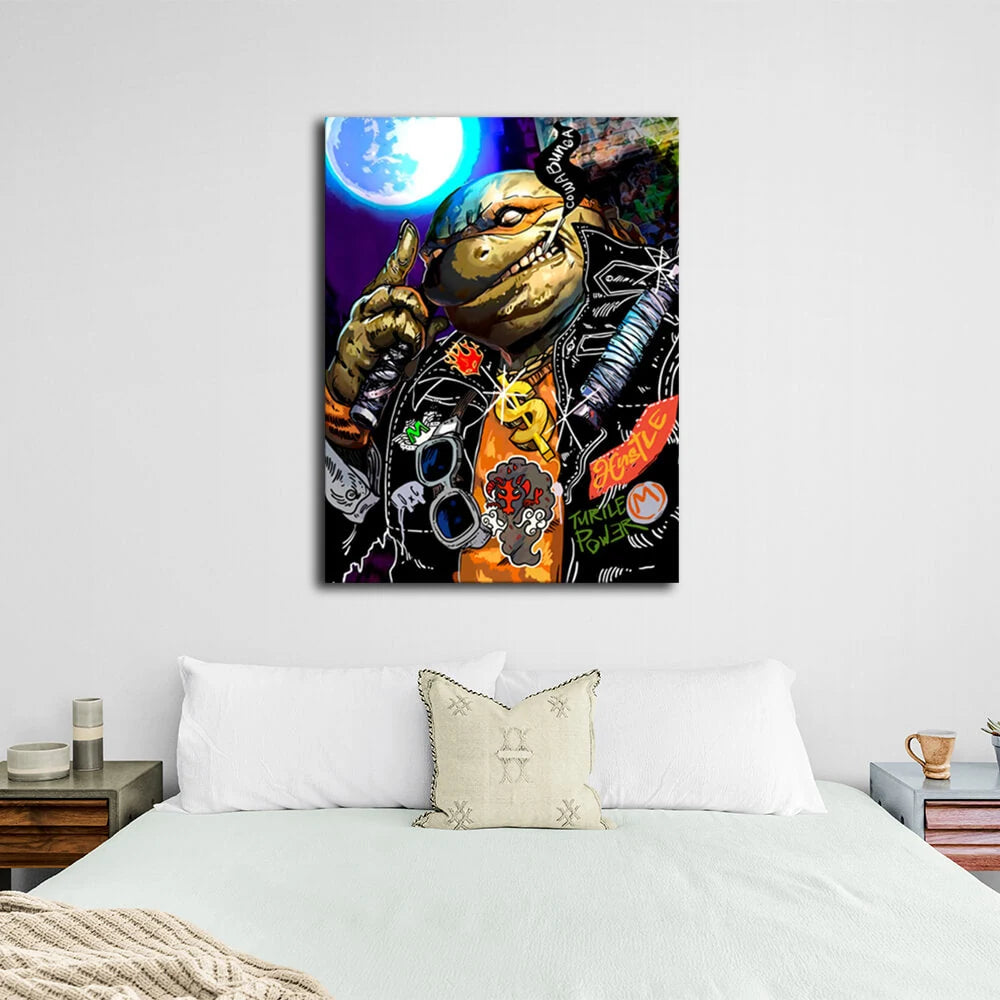 Cowabunga Motivational Canvas Wall Art Print