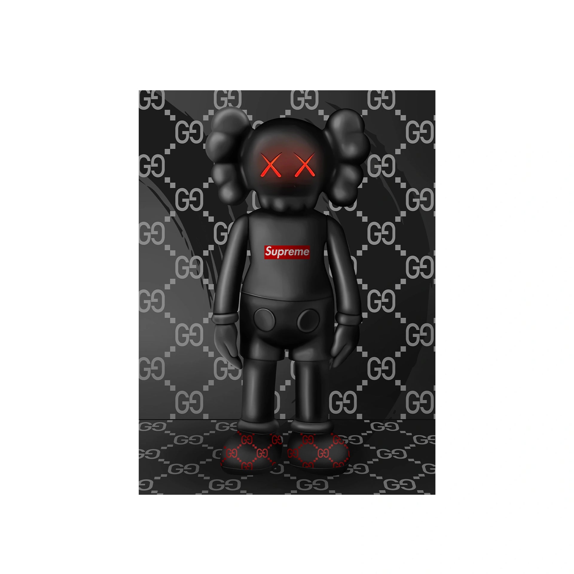 Doll KAWS Suprim Gucci CANVAS Wall Art Print