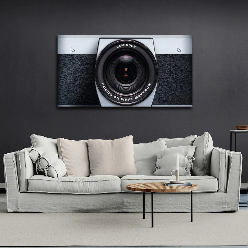 Zur Motivationserinnerung Fokus Motivierender Leinwand-Kunstdruck