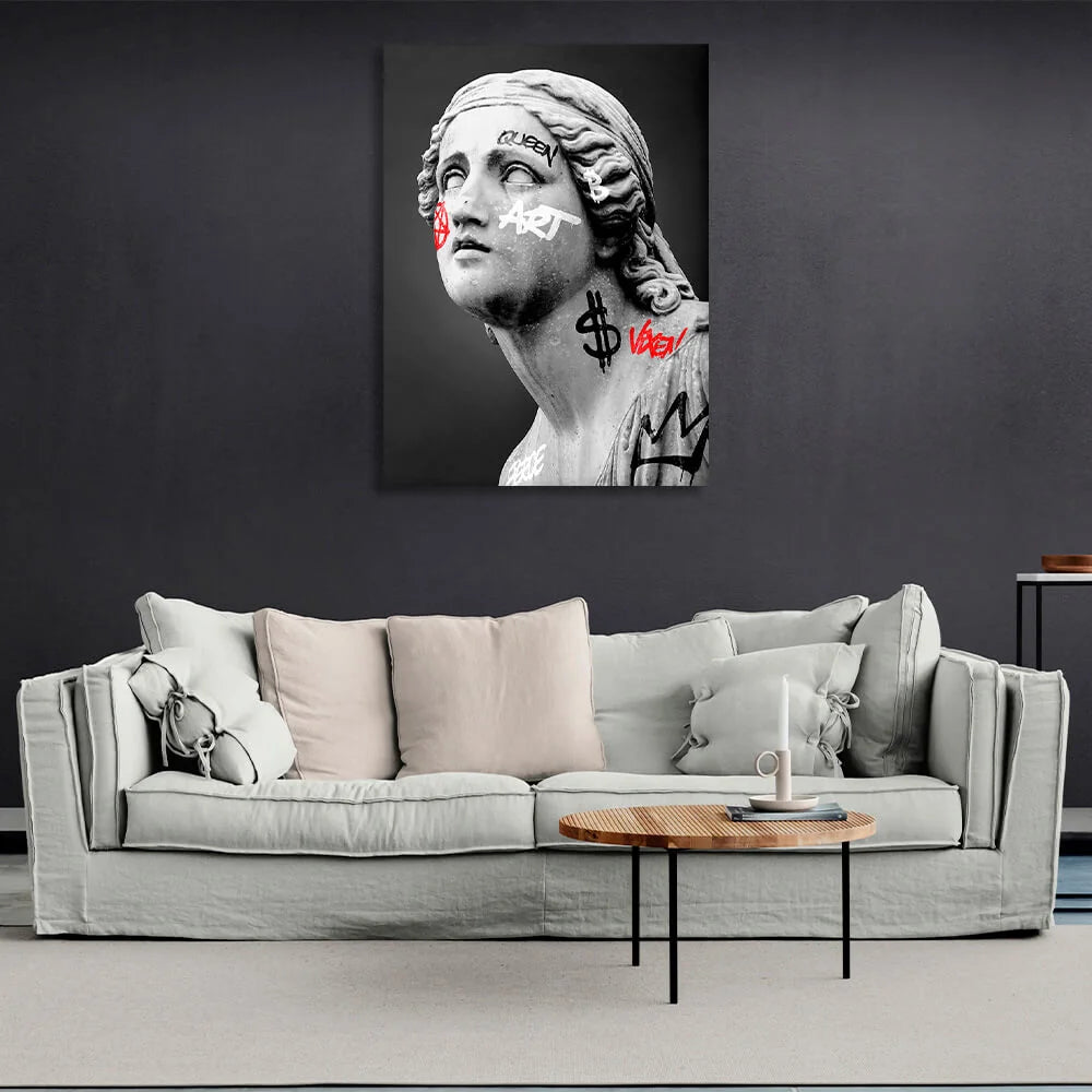 Skulptur Statue einer Frau Leinwand Wand Kunstdruck