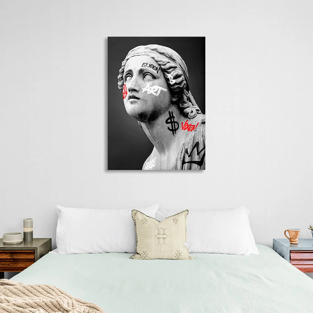 Skulptur Statue einer Frau Leinwand Wand Kunstdruck