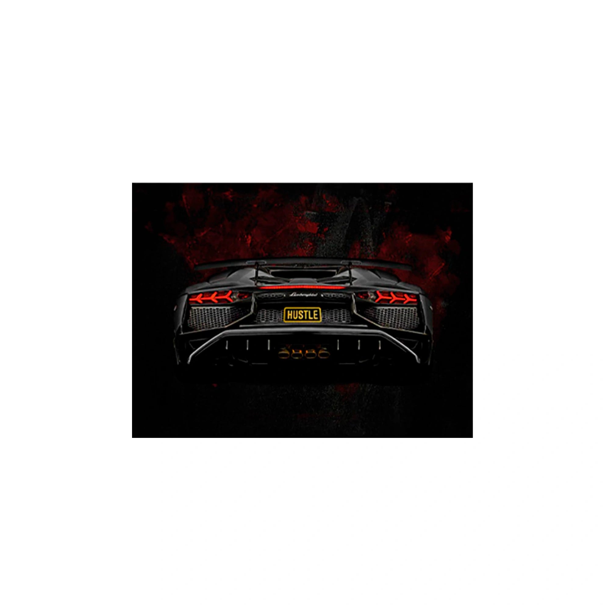 Leinwandbild, Rückansicht des Lamborghini Aventador