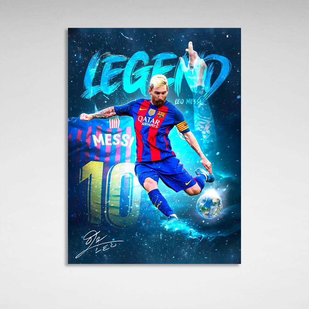 Leinwandbild „Lionel Messi“ von Barcelona – Legende