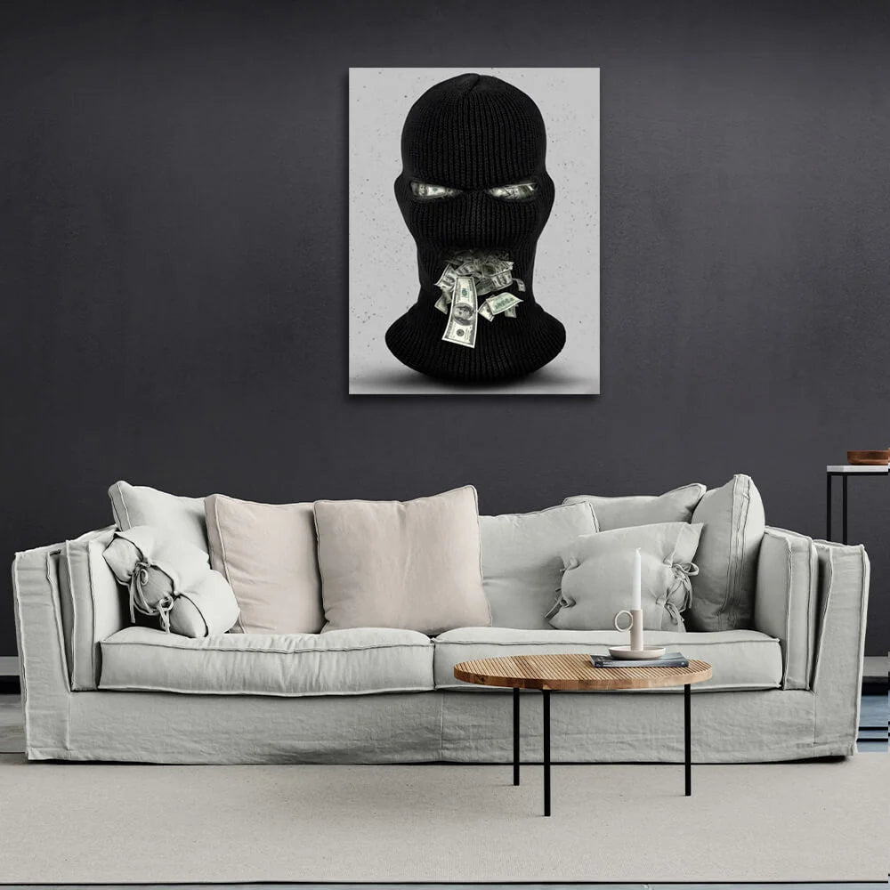 Money Gang – Motivierender Kunstdruck auf Leinwand