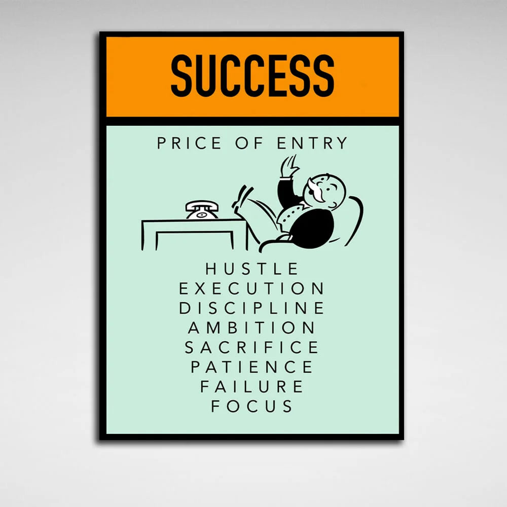 Monopoly Prise of entry Canvas Wall Art Print