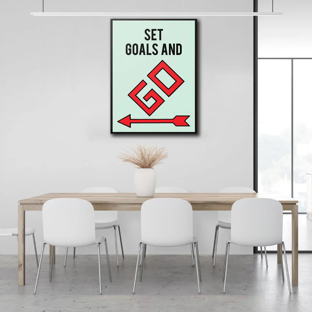 Monopoly Set goals Canvas Wall Art Print