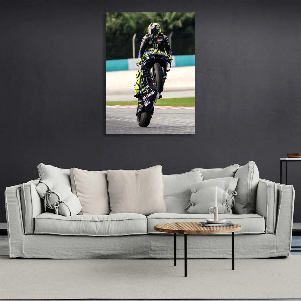 Motorcyclist Valentino Rossi  Canvas Wall Art Print