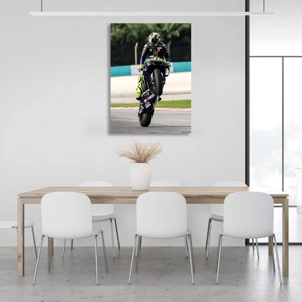 Motorcyclist Valentino Rossi  Canvas Wall Art Print