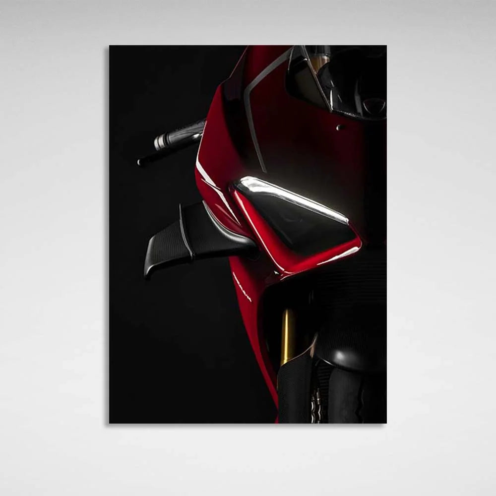 Leinwandbild, Motiv: Motorrad Ducati Panigale V4, rot