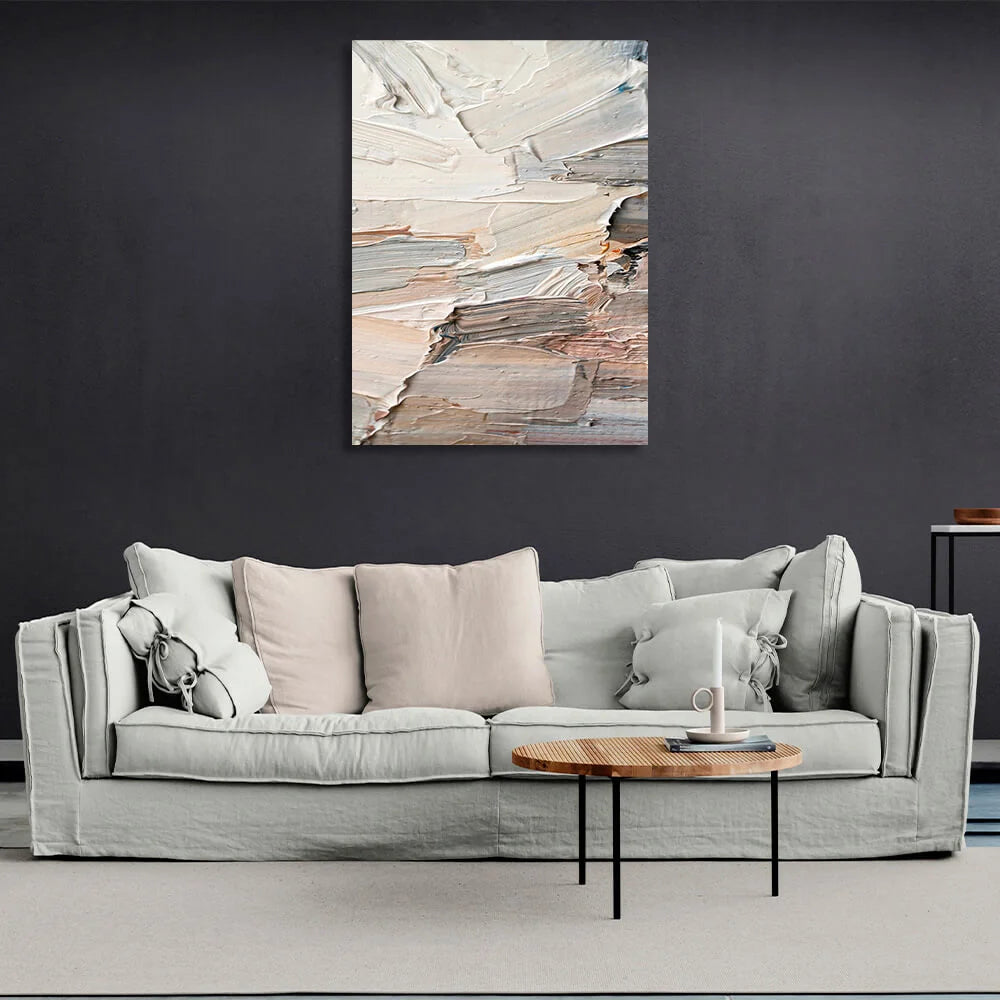 Pinselstriche in hellen Farben Abstraktion Leinwand Wand Kunstdruck