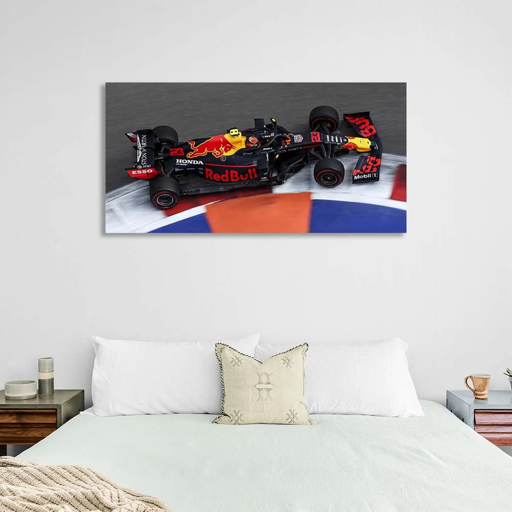 Racing Car Canvas Wall Art Print