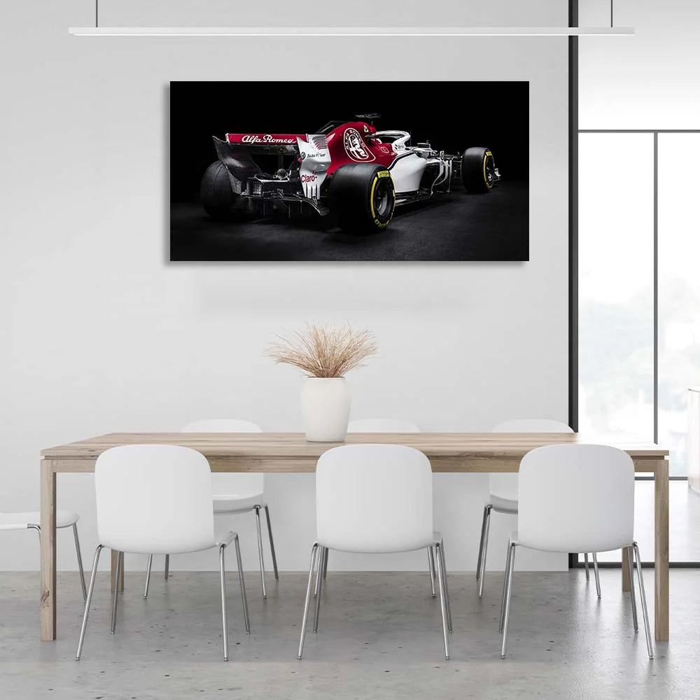 Racing Car Alfa Romeo Canvas Wall Art Print