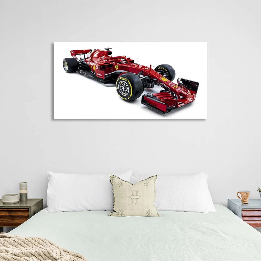 Racing Car Ferrari SF71H Canvas Wall Art Print