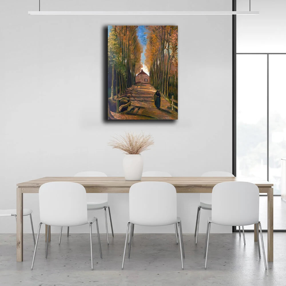 Reproduktion, Pappelallee im Herbst, Van Gogh, Reproduktion, Leinwandbild, Wandbild