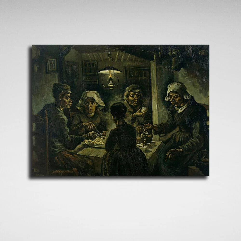 Reproduktion Kartoffelesser Reproduktion Leinwand Wand Kunstdruck