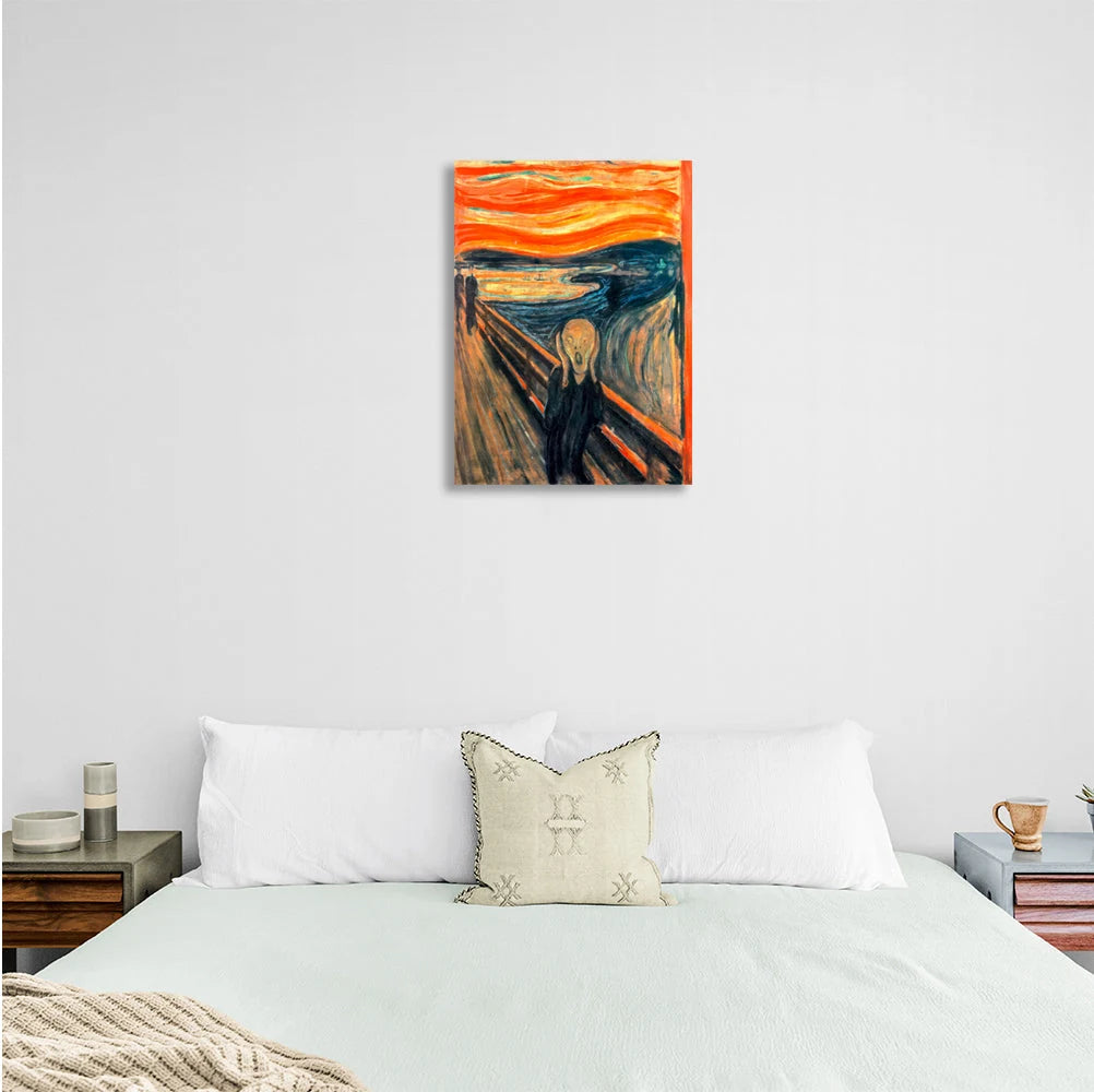 Reproduktion von Edvard Munchs „Der Schrei“, Reproduktion auf Leinwand, Kunstdruck