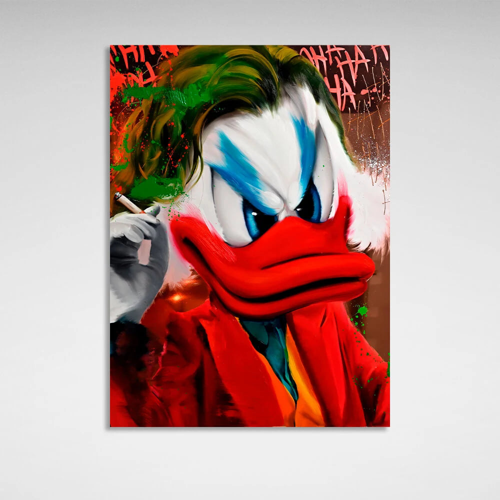 Inspirierender Kunstdruck auf Leinwand, Motiv: Scrooge Joker