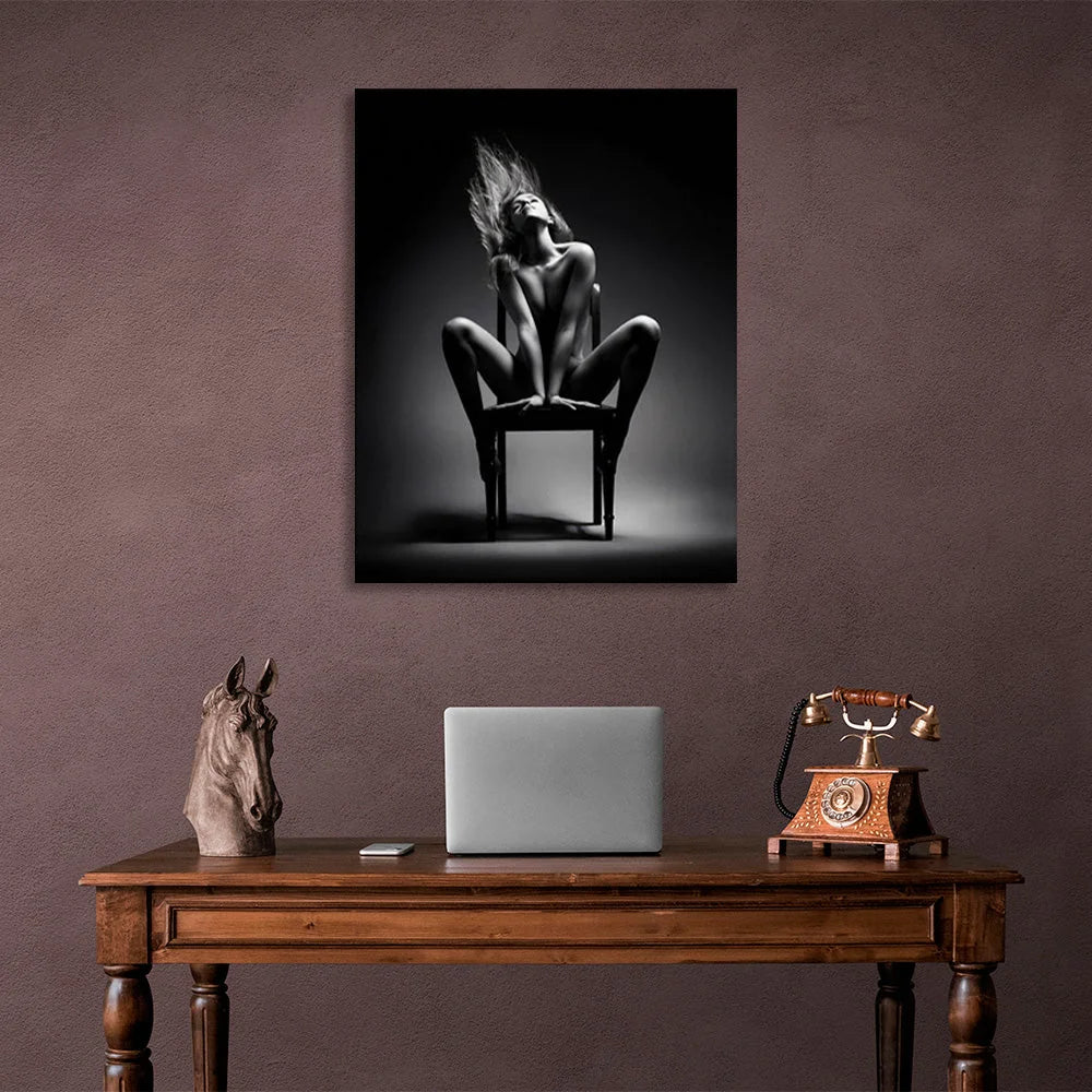 Girl on a Chair Canvas Wall Art Print