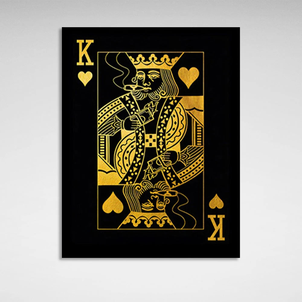 Kunstdruck auf Leinwand „Der König“ in Gold