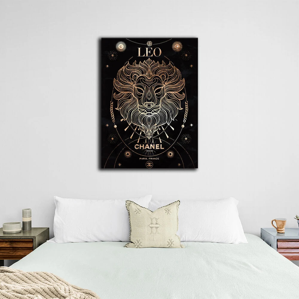 Mit dem Sternzeichen Löwe Leinwandbild Wandbild